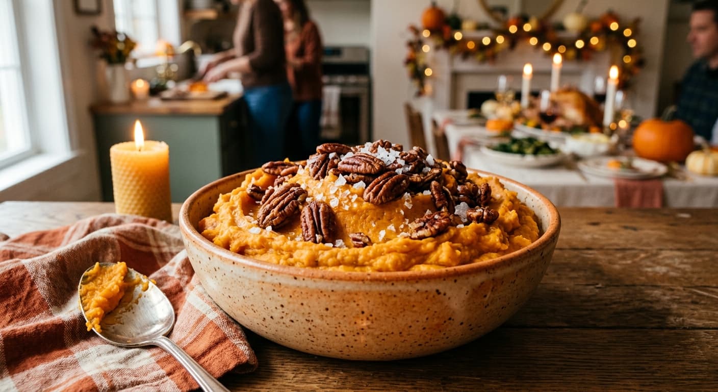 Cinnamon Vanilla Mashed Sweet Potato
